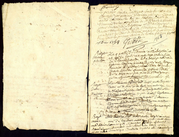 Montigny-en-Morvan : registres paroissiaux.