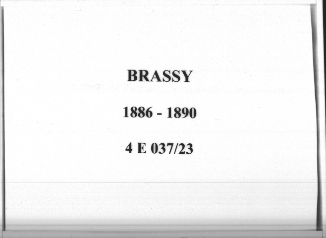 Brassy : actes d'état civil.