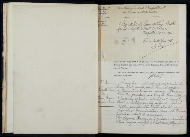 Fours : actes d'état civil.