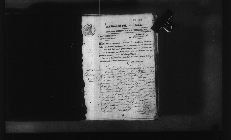 Montsauche-les-Settons : actes d'état civil.