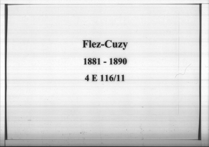 Flez-Cuzy : actes d'état civil.