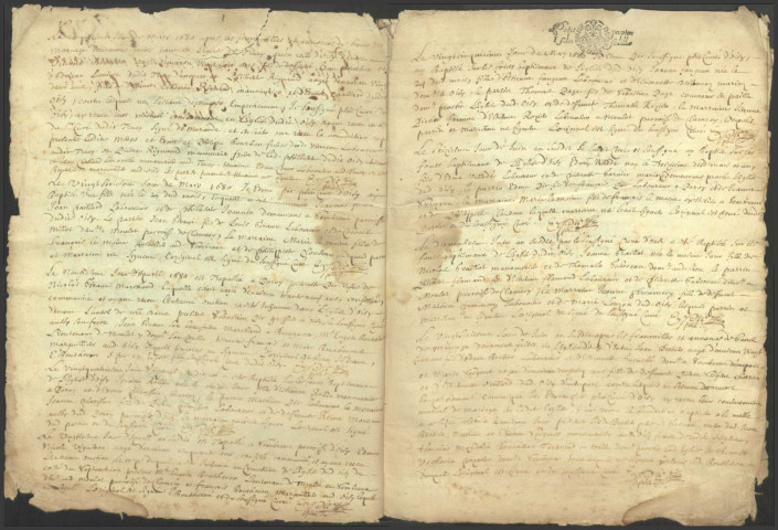 Oisy : registres paroissiaux.