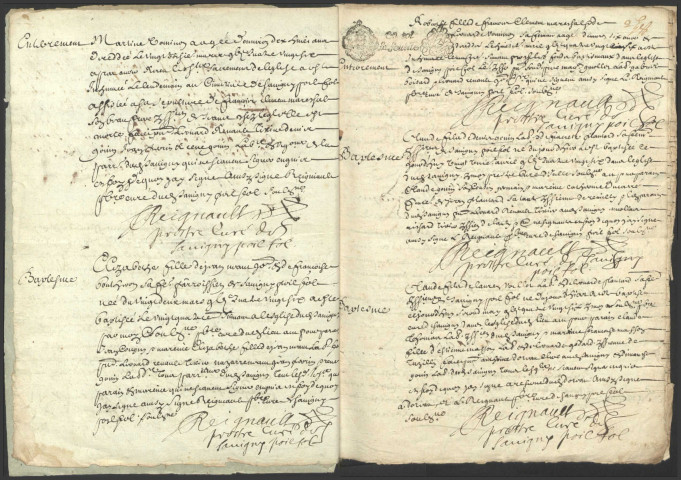 Savigny-Poil-Fol : registres paroissiaux.