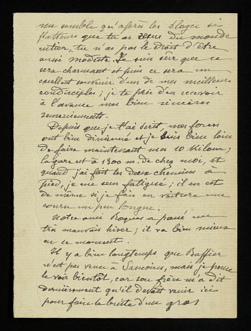 PAULTRE (L.), ami d'Achille Millien à Sancoins (Cher) : 1 lettre.