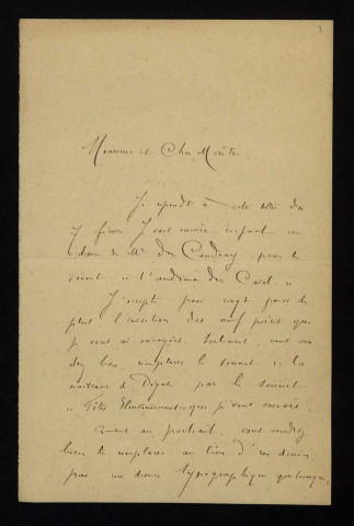 DUSSERT (P.), écrivain à Nevers et Paris : 6 lettres, manuscrits.