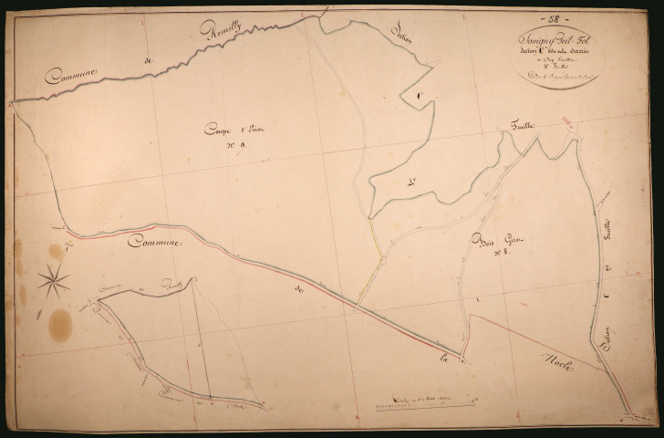 Savigny-Poil-Fol, cadastre ancien : plan parcellaire de la section C dite de la Sarrée, feuille 3