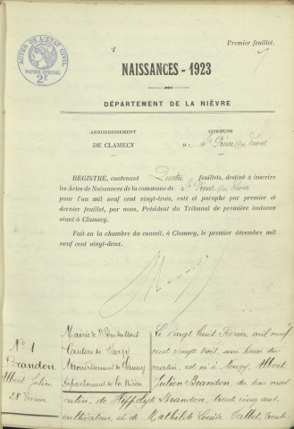 Saint-Pierre-du-Mont : actes d'état civil.