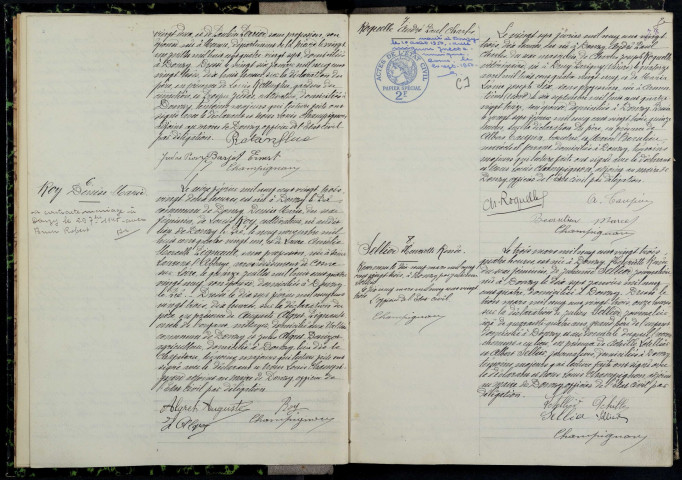 Donzy : actes d'état civil.