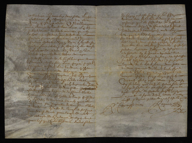Biens et droits. - Rente hypothécaire Desprez et Louise Millin sa femme en leur château de Cougny à Saint-Jean-de-Lichy (commune de Saint-Jean-aux-Amognes), constitution pour le conseiller Millin et Challemoux sa femme : copie du contrat du 1er septembre 1653.