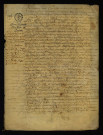 Biens et droits. - Rente hypothécaire Desprez, vente par le seigneur de Cougny (commune de Saint-Jean-aux-Amognes) à Millin garde du corps du duc d'Orléans et Brisson sa femme : copie de 1675 du contrat de constitution du 28 août 1675, copie papier de 1684 de la décharge de juillet 1684.