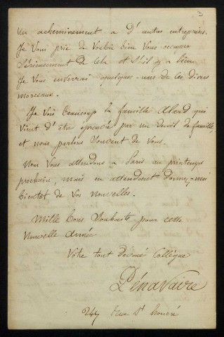PÉNAVAIRE (Jean-Grégoire), musicien (1838-1906) : 302 lettres.