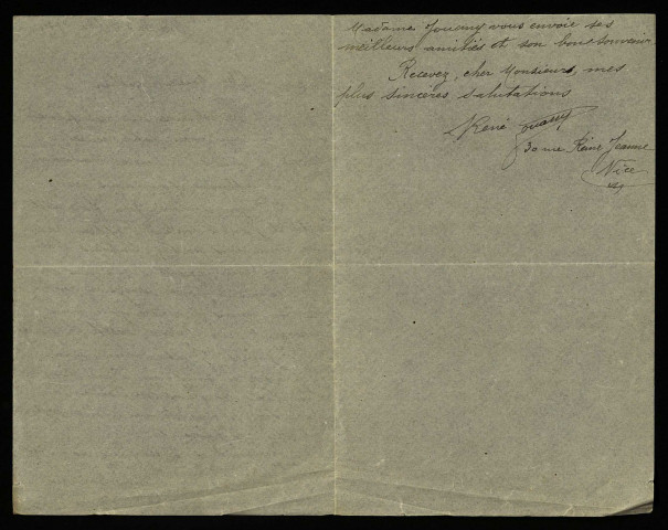 JOUANY (René), employé à Nice : 4 lettres.