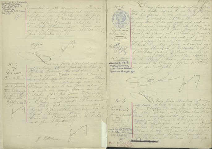 Clamecy : actes d'état civil.