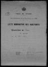 Nevers, Quartier de Loire, 11e section : recensement de 1926