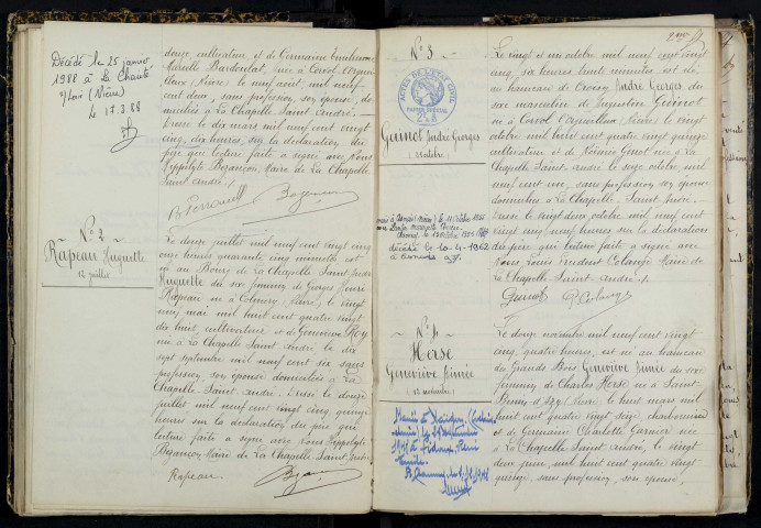 La Chapelle-Saint-André : actes d'état civil.