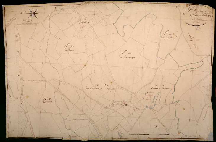 Saint-Hilaire-en-Morvan, cadastre ancien : plan parcellaire de la section C dite de Chaligny, feuille 4