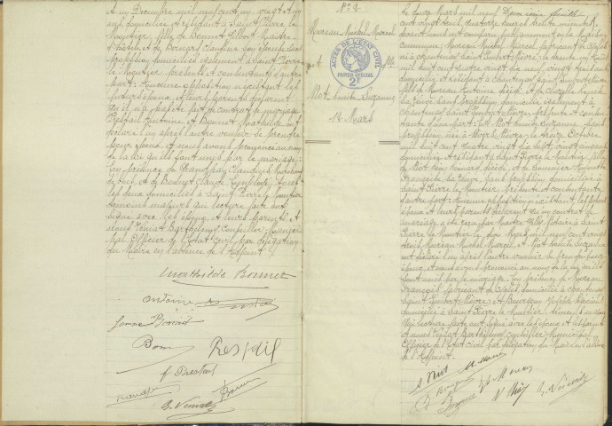 Saint-Pierre-le-Moûtier : actes d'état civil (mariages).