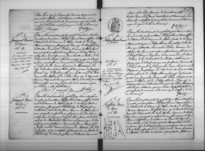 Mhère : actes d'état civil.