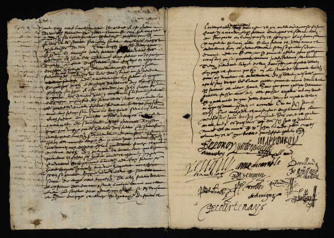 Mariage de Balthazard de Rolland, maître d'hôtel du duc de Nevers, et d'Anne de Carroble fille du seigneur de Chassy (commune d'Ourouër).