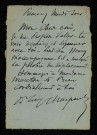 CHARPENTIER (Léopold), fils de Théophile Charpentier, médecin à Prémery (Nièvre) (1837-1910) : 26 lettres.