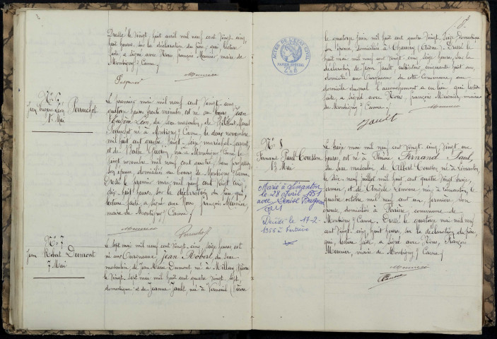 Montigny-sur-Canne : actes d'état civil.