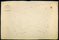Oulon, cadastre ancien : plan parcellaire de la section A dite du Bourg, feuille 7