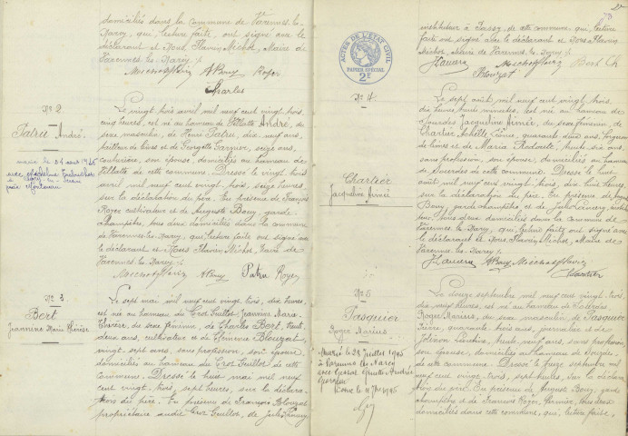 Varennes-lès-Narcy : actes d'état civil.