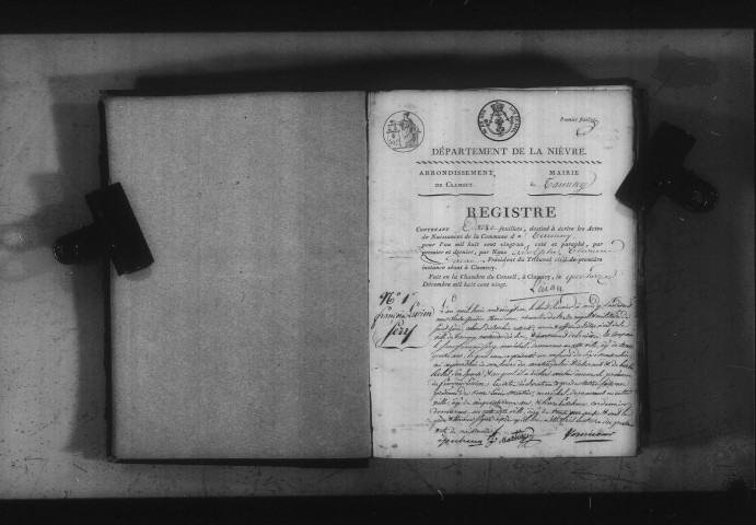 Tannay : actes d'état civil.