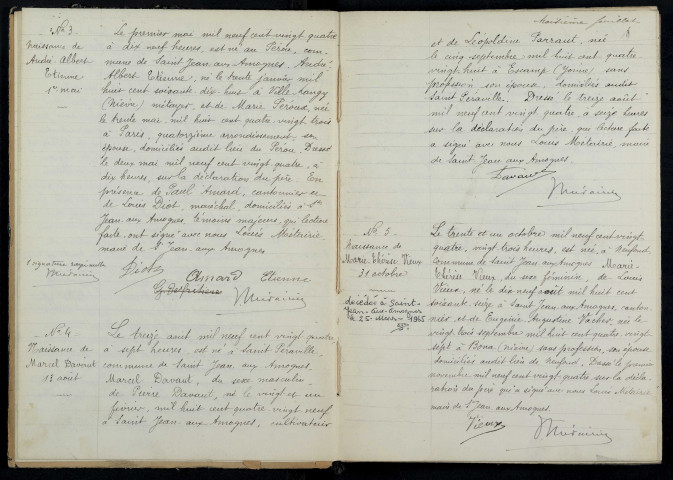 Saint-Jean-aux-Amognes : actes d'état civil.