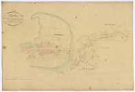 Châtillon-en-Bazois, cadastre ancien : plan parcellaire de la section B dite de la Ville, feuille 1, développement
