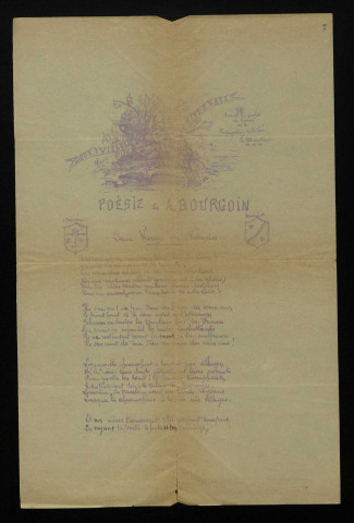 BOURGOIN (Alphonse), professeur d'institution, poète (1881-1953) : 23 lettres, manuscrits, 1 carte postale illustrée.