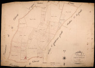 Varennes-lès-Narcy, cadastre ancien : plan parcellaire de la section B dite du Crot Guillot, feuille 3