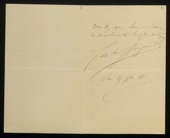 GUIGNARD (Gaston), peintre (1848-1922) : 4 lettres.