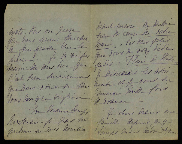 LEBOEUF (Marie et Totote), à Prémery (Nièvre), fille et petite-fille de Henri Ferrier : 6 lettres.
