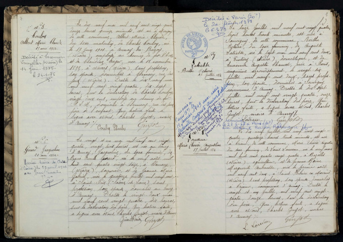 Aunay-en-Bazois : actes d'état civil.