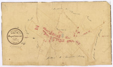 Châteauneuf-Val-de-Bargis, cadastre ancien : plan parcellaire de la section C dite du Bourg, feuille 1, développement