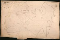 Saint-Ouen-sur-Loire, cadastre ancien : plan parcellaire de la section B dite des Essarts, feuille 1