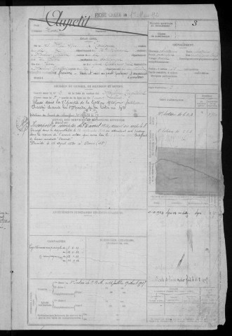 Bureau de Nevers, classe 1920 : fiches matricules n° 1 à 594