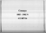Cossaye : actes d'état civil (naissances).