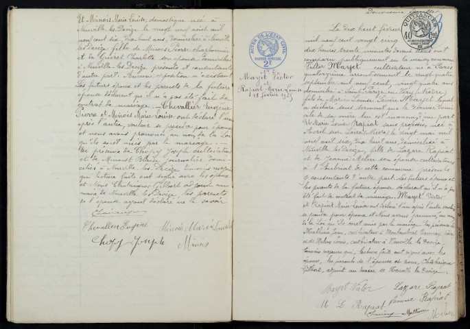 Neuville-lès-Decize : actes d'état civil.