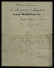 REGNIER (Paulin), négociant à Coulanges-lès-Nevers (Nièvre) : 1 lettre.