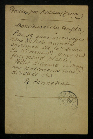 PANNETRAT (Ed.), à Étaule (Yonne) : 1 lettre.