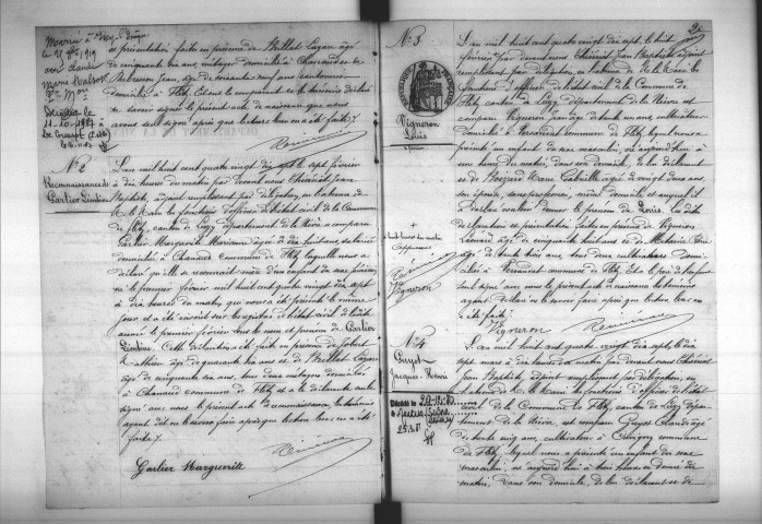 Fléty : actes d'état civil.