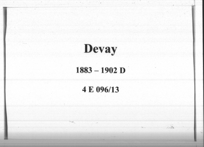 Devay : actes d'état civil (décès).