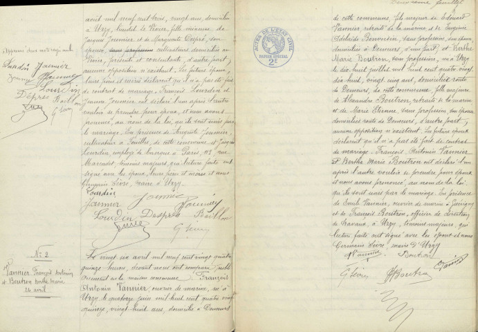 Urzy : actes d'état civil.