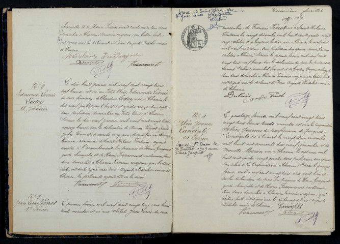 Charrin : actes d'état civil.