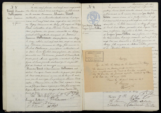 Marzy : actes d'état civil.