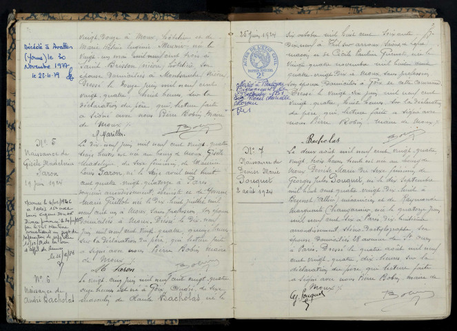 Moux-en-Morvan : actes d'état civil.