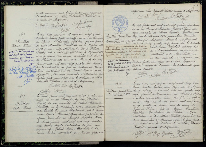 Arquian : actes d'état civil.