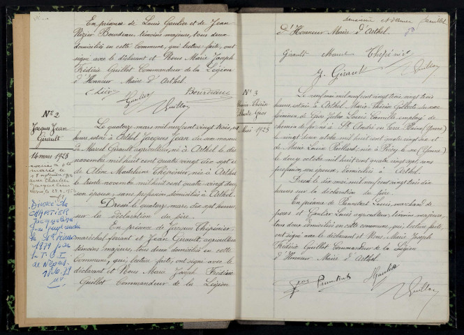 Arthel : actes d'état civil.